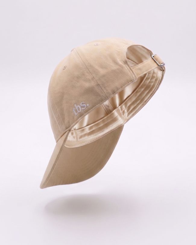 Sand colour silk line cap from The Big Silk.