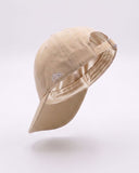 Sand colour silk line cap from The Big Silk.