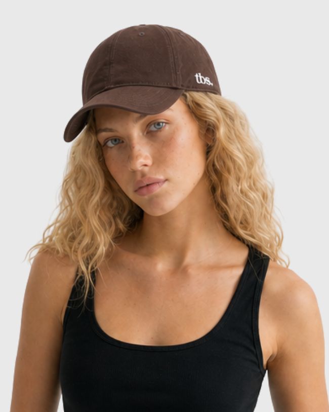 model showcasing a silk lined cap from the big silk