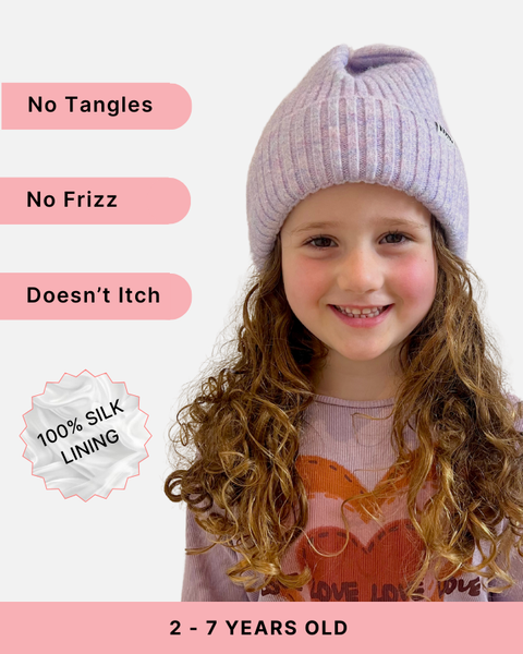 Kids Silk Lined Beanie Hat