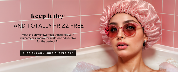 silk lined shower cap for frizz free experience
