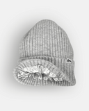 grey beanie hat with silk lining
