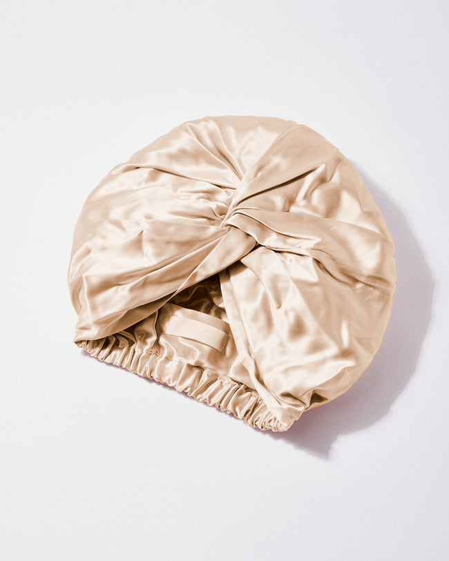 Wholesale Natural silk hair bonnet elastic band sleeping bonnet